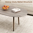 Oval Coffee Table Mid Century Center Table with Sturdy Metal Construction by DirectDeals