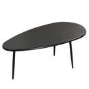 Oval Coffee Table Mid Century Center Table with Sturdy Metal Construction by LJGDeals