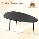 Oval Coffee Table Mid Century Center Table with Sturdy Metal Construction by DirectDeals