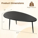 Oval Coffee Table Mid Century Center Table with Sturdy Metal Construction by LJGDeals