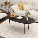 Oval Coffee Table Mid Century Center Table with Sturdy Metal Construction by LJGDeals