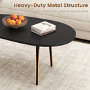 Oval Coffee Table Mid Century Center Table with Sturdy Metal Construction by LJGDeals