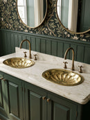 Unlacquered Brass Sink - Oval Drop-in Bathroom Sink