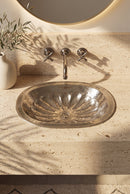 Unlacquered Brass Sink - Oval Drop-in Bathroom Sink