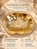 Unlacquered Brass Sink - Oval Drop-in Bathroom Sink