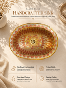 Oval Sink - Unlacquered Brass Oval Drop-In Sink