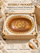 Oval Sink - Unlacquered Brass Oval Drop-In Sink
