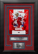 Alex Ovechkin Washington Capitals 800th Career Goal 8x10 Framed Hockey Photo with Engraved Autograph