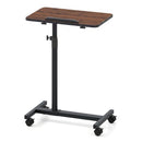 Adjustable Overbed Table with Rolling Wheels - Walnut by LJGDeals