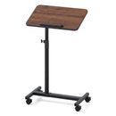Adjustable Overbed Table with Rolling Wheels - Walnut by DirectDeals