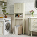 Over The Toilet Storage Cabinet with Fluted Doors by LJGDeals