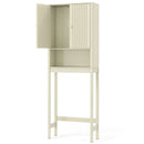 Over The Toilet Storage Cabinet with Fluted Doors by LJGDeals