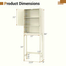 Over The Toilet Storage Cabinet with Fluted Doors by LJGDeals