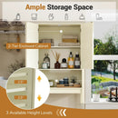 Over The Toilet Storage Cabinet with Fluted Doors by LJGDeals