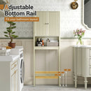 Over The Toilet Storage Cabinet with Fluted Doors by LJGDeals