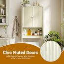Over The Toilet Storage Cabinet with Fluted Doors by LJGDeals