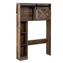 4-Tier Over The Toilet Storage Cabinet with Sliding Barn Door and Storage Shelves by LJGDeals