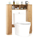 Over The Toilet Storage Cabinet with 2 Open Compartments and 4 Adjustable Shelves by DirectDeals