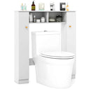 Over The Toilet Storage Cabinet with 2 Open Compartments and 4 Adjustable Shelves by DirectDeals