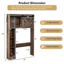 4-Tier Over The Toilet Storage Cabinet with Sliding Barn Door and Storage Shelves by LJGDeals