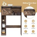 4-Tier Over The Toilet Storage Cabinet with Sliding Barn Door and Storage Shelves by LJGDeals