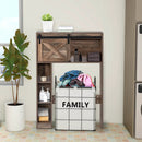 4-Tier Over The Toilet Storage Cabinet with Sliding Barn Door and Storage Shelves by LJGDeals