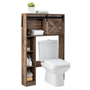 4-Tier Over The Toilet Storage Cabinet with Sliding Barn Door and Storage Shelves by LJGDeals