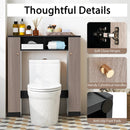 Over The Toilet Storage Cabinet with 2 Open Compartments and 4 Adjustable Shelves by DirectDeals
