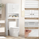 Over The Toilet Storage Cabinet with Double Doors and Adjustable Shelf by LJGDeals