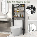3-Tier Over The Toilet Storage Shelf with Adjustable Bottom Bar by LJGDeals