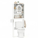 Over Toilet Storage Cabinet with Sliding Barn Door and Open Shelves for Bathroom by DirectDeals
