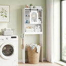 Over Toilet Storage Cabinet with Sliding Barn Door and Open Shelves for Bathroom by LJGDeals