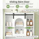 Over Toilet Storage Cabinet with Sliding Barn Door and Open Shelves for Bathroom by DirectDeals