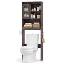 Over Toilet Storage Cabinet with Sliding Barn Door and Open Shelves for Bathroom by DirectDeals