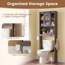 Over Toilet Storage Cabinet with Sliding Barn Door and Open Shelves for Bathroom by DirectDeals