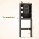 Over Toilet Storage Cabinet with Sliding Barn Door and Open Shelves for Bathroom by DirectDeals