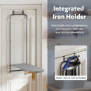 Over the Door Ironing Board Space-Saving Metal Hanging Ironing Board-Gray