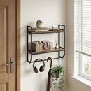 Over the Toilet Wall Mounted Shelf with Towel Bar - Gray by LJGDeals