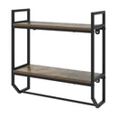 Over the Toilet Wall Mounted Shelf with Towel Bar - Gray by LJGDeals