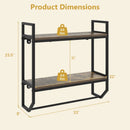 Over the Toilet Wall Mounted Shelf with Towel Bar - Gray by LJGDeals