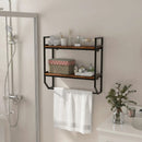 Over the Toilet Shelf Wall Mounted with Metal Frame for Bathroom by LJGDeals