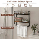 Over the Toilet Shelf Wall Mounted with Metal Frame for Bathroom by LJGDeals