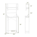 Over the Toilet Storage Rack 3-Tier Over Toilet Bathroom Organizer with Towel Holder-White by LJGDeals