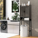 Over the Toilet Storage Cabinet Space Saver Organizer with Double Doors-Gray by LJGDeals