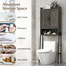 Over the Toilet Storage Cabinet Space Saver Organizer with Double Doors-Gray by LJGDeals