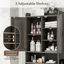 Over the Toilet Storage Cabinet Space Saver Organizer with Double Doors-Gray by DirectDeals