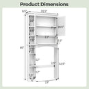 Over the Toilet Storage Cabinet with Adjustable Shelf and Bottom Bar-White