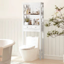 Over the Toilet Storage Rack Tall with Drawers Shelves and Adjustable Bottom Bar by LJGDeals