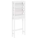 Over the Toilet Storage Rack Tall with Drawers Shelves and Adjustable Bottom Bar by LJGDeals