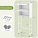Over-the-toilet Cabinet Bathroom Organizer with 2 Flip-up Cabinets by LJGDeals